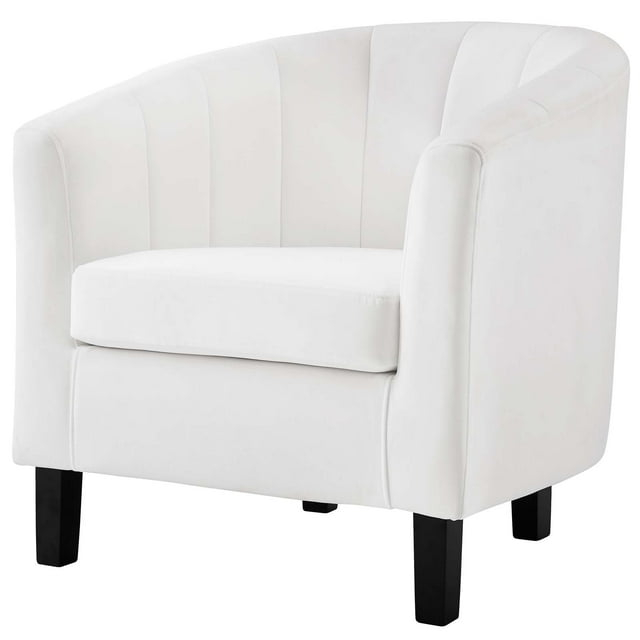 Modway Prospect Channel Tufted Performance Velvet Armchair White