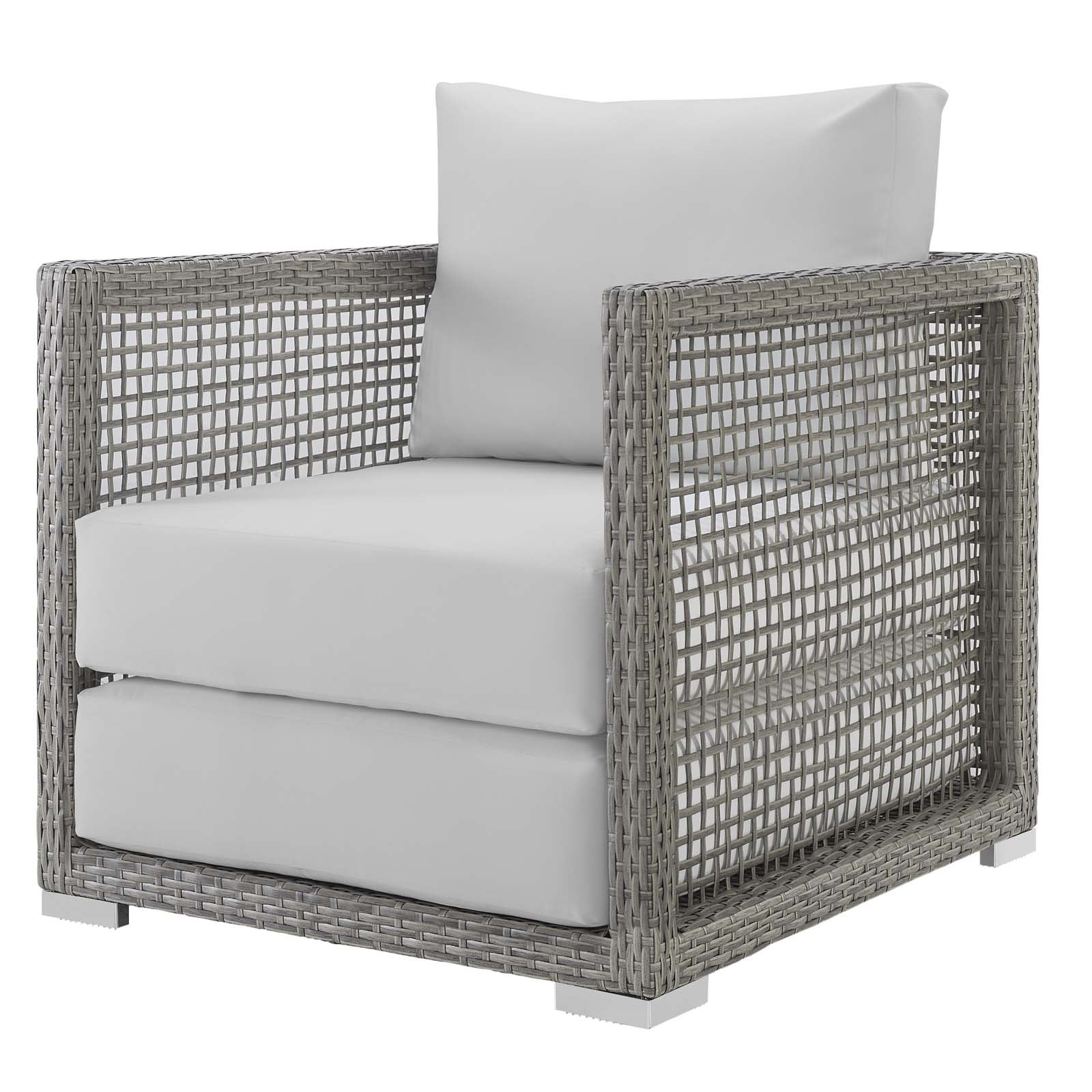 Modway Aura Outdoor Patio Rattan Armchair, Multiple Colors