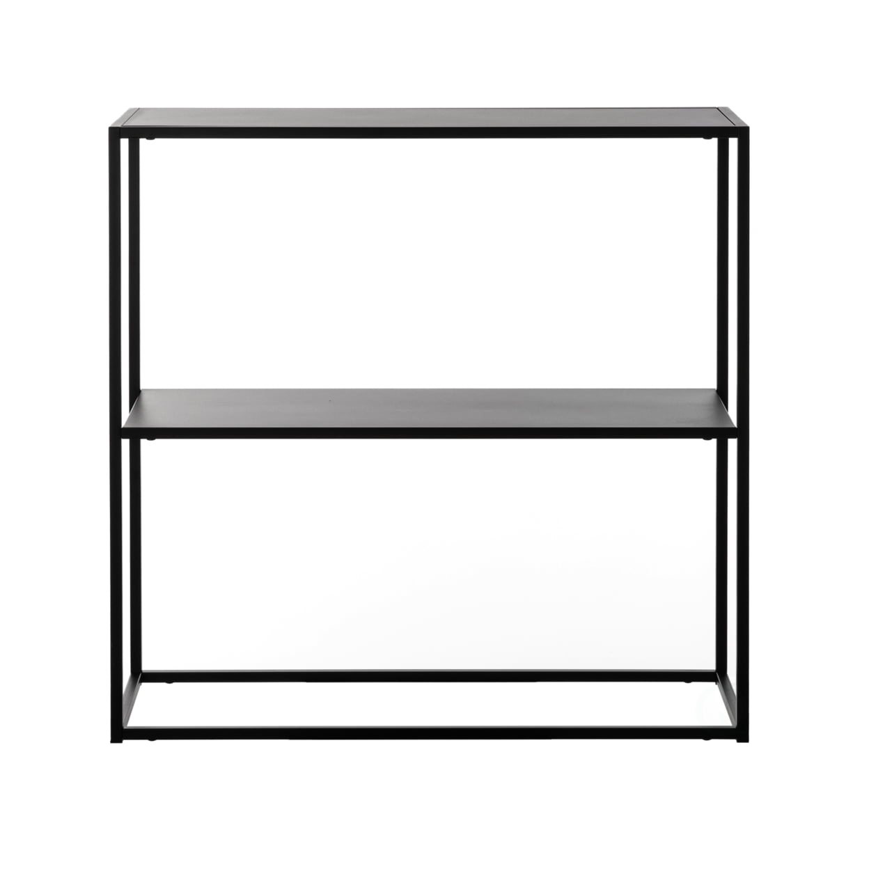 Modern Display Metal Console Table with Open Shelf, for Dining, Entryway and Hallway, Black