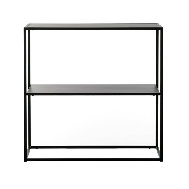 Modern Display Metal Console Table with Open Shelf, for Dining, Entryway and Hallway, Black