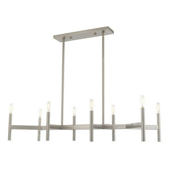 Livex Lighting Copenhagen 8 - Light Chandelier in  Brushed Nickel