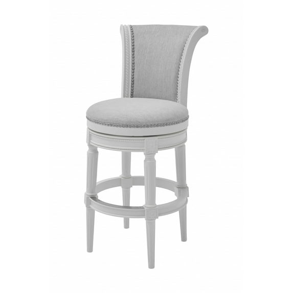 Modern Farmhouse White Swivel Bar Stool