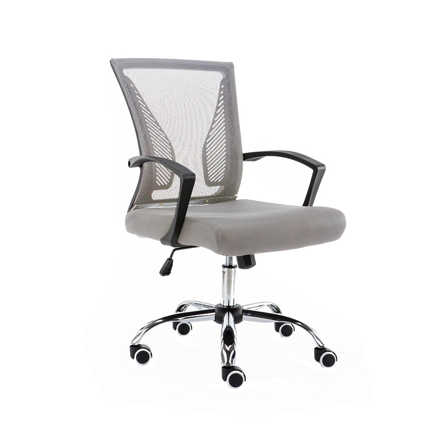 Modern Home Zuna Mid-Back Office Task Chair - Ergonomic Back Supporting Mesh Back Desk Chair (Black/Gray)