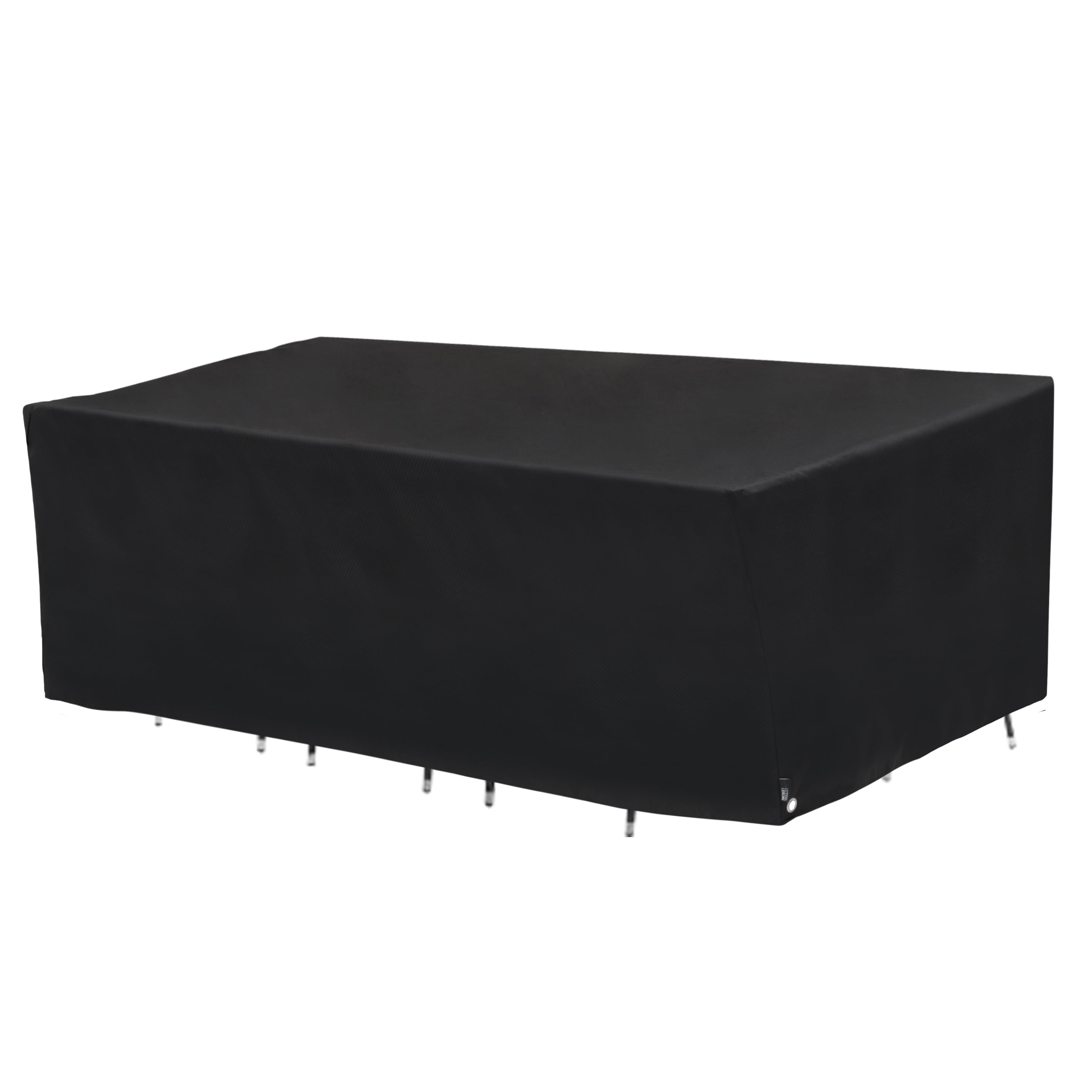 Modern Leisure Black Diamond Waterproof Oval Patio Table & Chair Set Cover, 108"L x 64"W x 34"H, Black