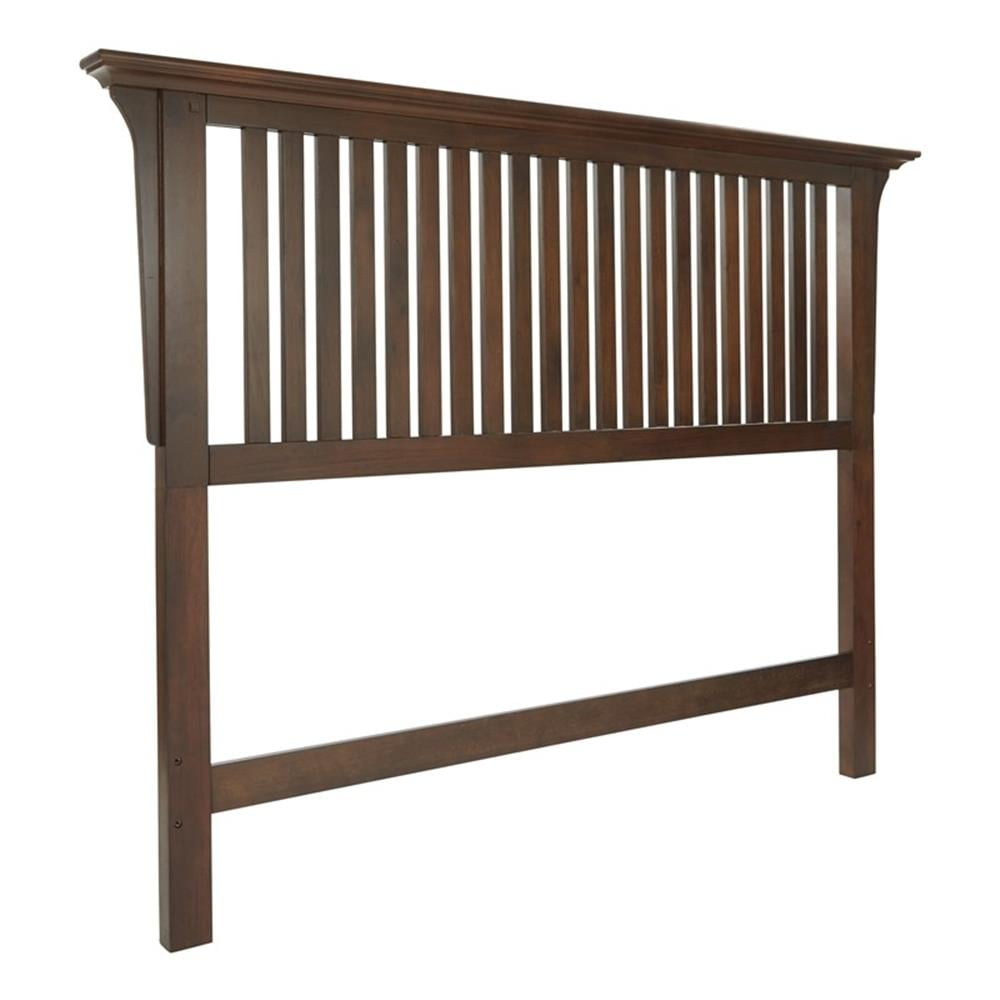 Modern Mission Queen Headboard in Wood  Vintage Oak Finish