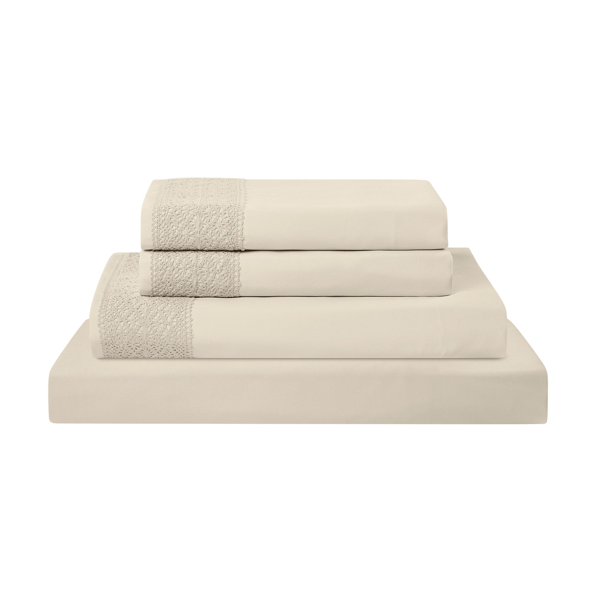 Modern Threads Modern Threads Yate Soft Microfiber Crochet Lace Sheets - Luxurious Microfiber Bed Sheets - Includes Flat Sheet, Fitted Sheet with Deep Pockets, & Pillowcases