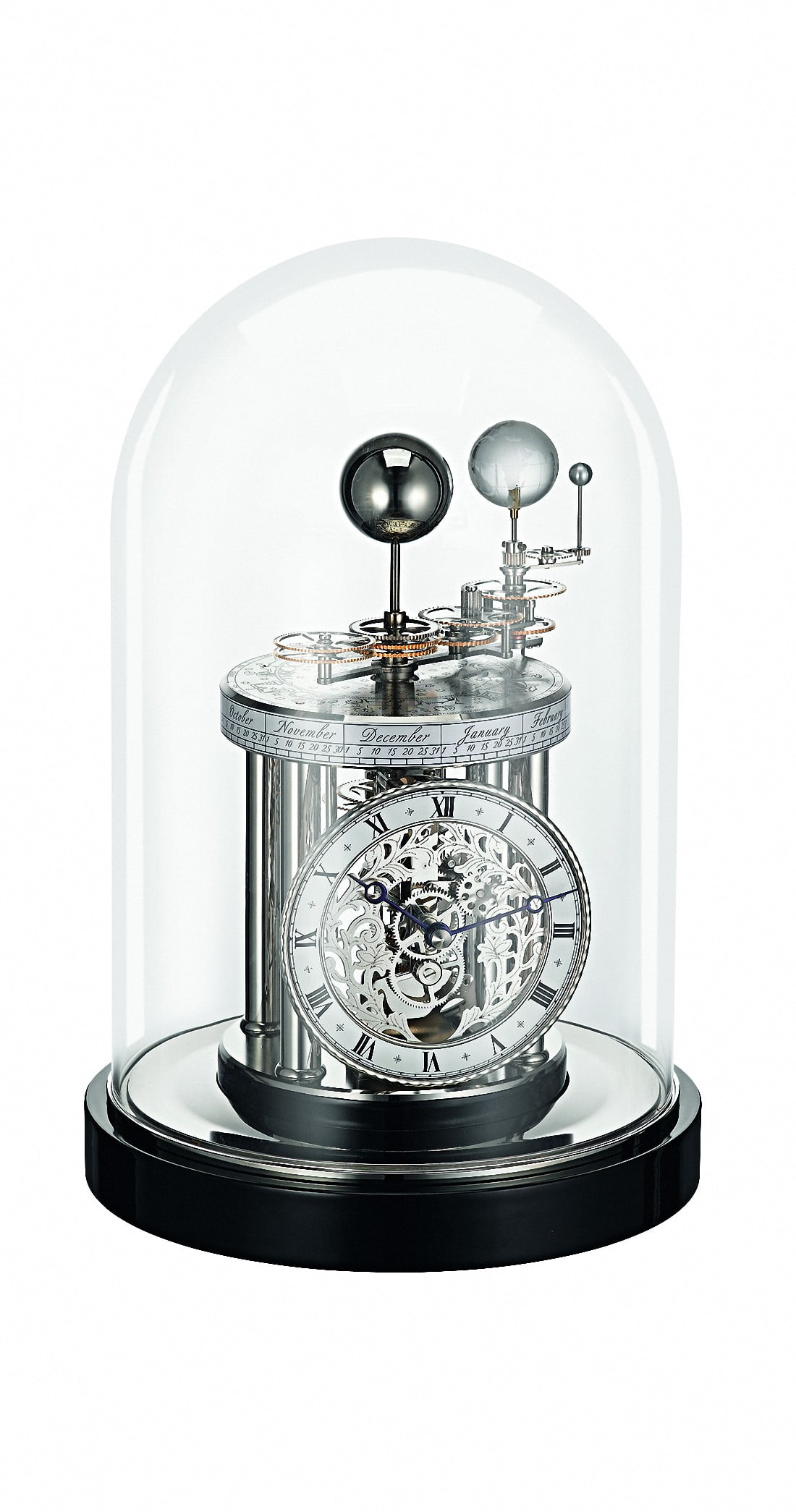 Rosdorf Park The Astrolabium follows the Earth's rotation around the sun throughout the calendar year.  This model features a zodiac ring and calendar.