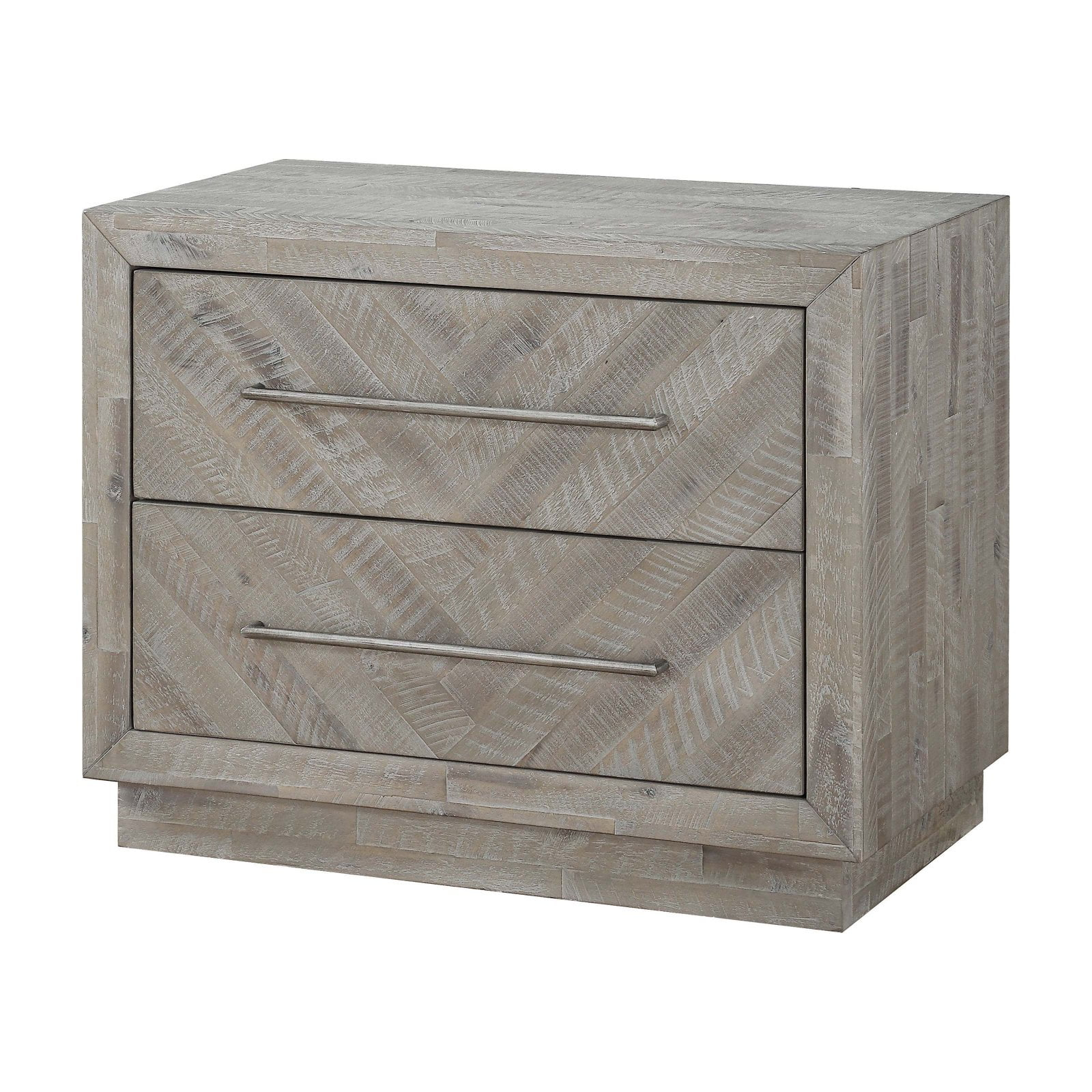 Modus Alexandra 2 Drawer Solid Wood Nightstand in Rustic Latte