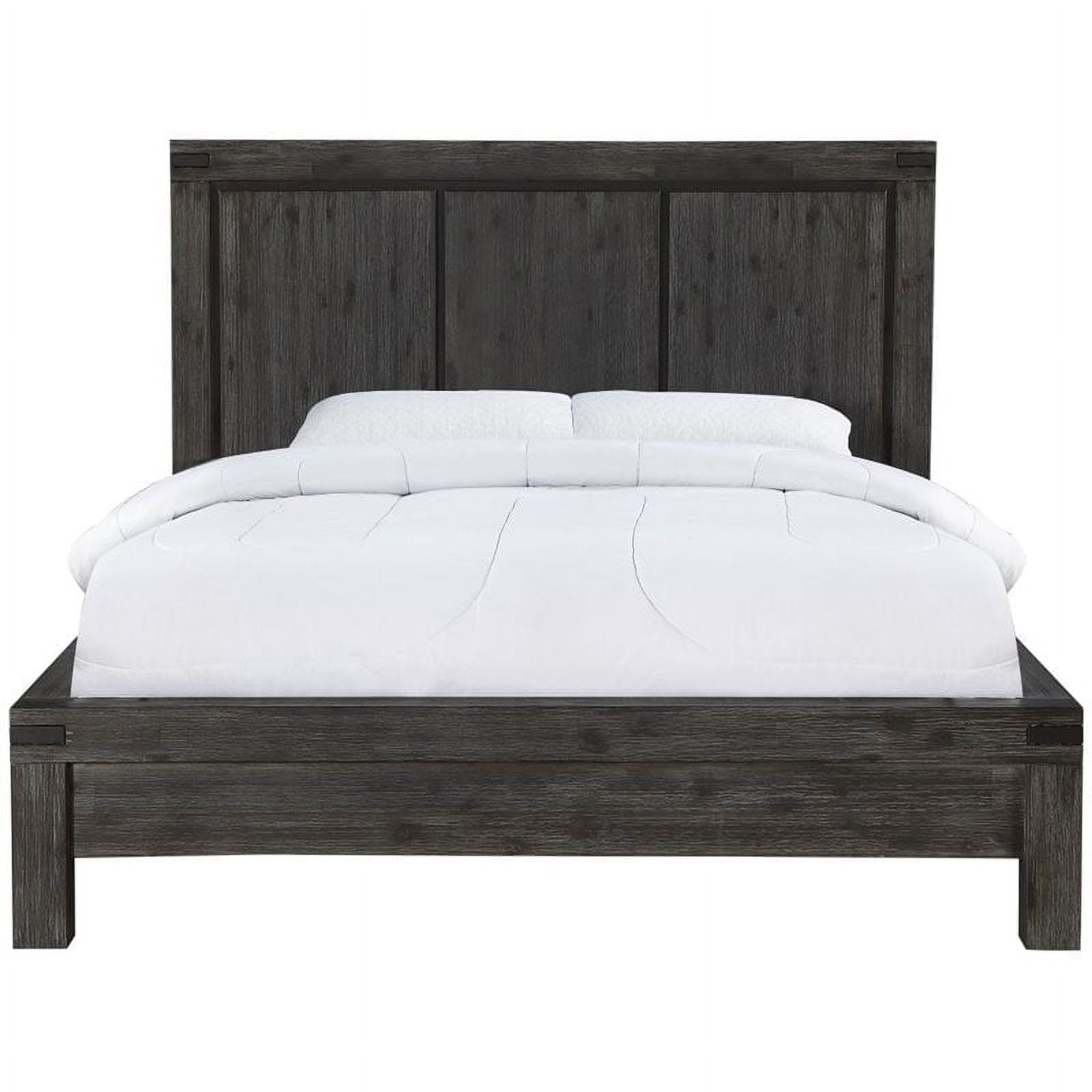 Modus Meadow Solid Wood King Storage Panel Bed in Graphite