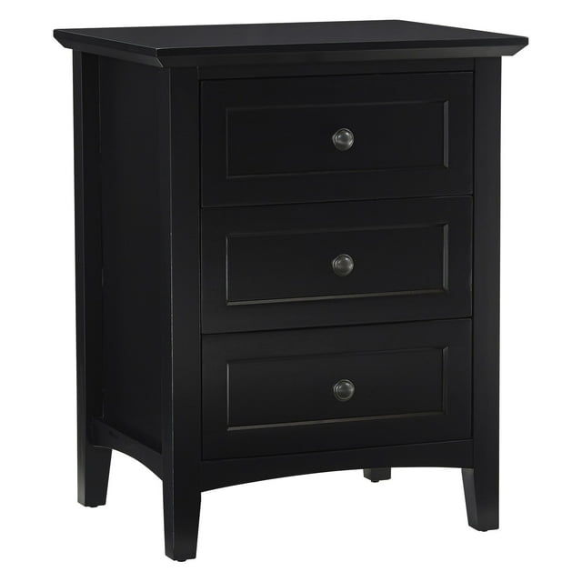 Modus Paragon 3 Drawer Nightstand in Black