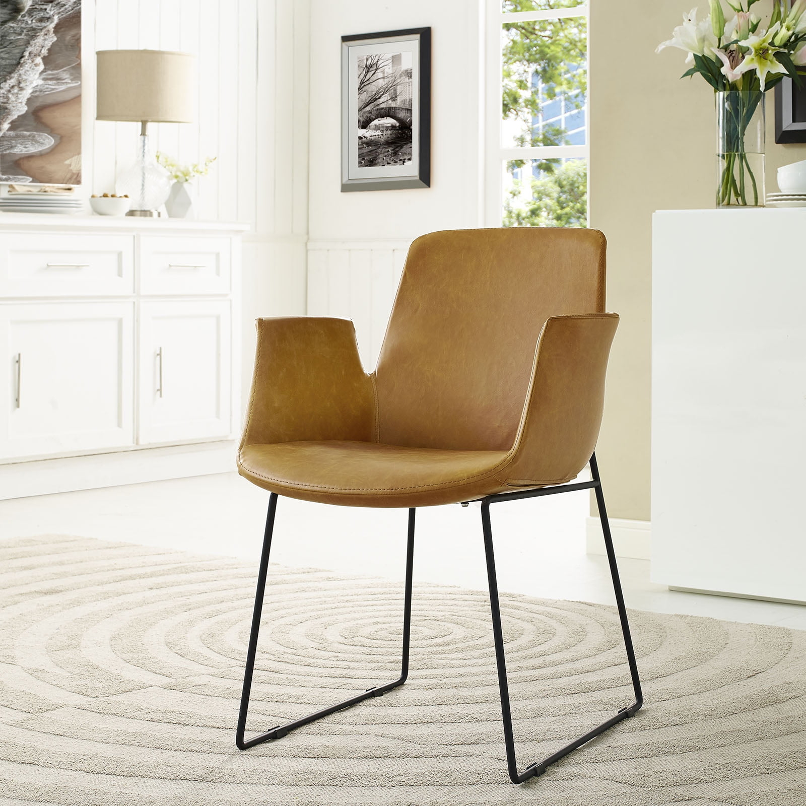 Modway Aloft Dining Armchair in Tan
