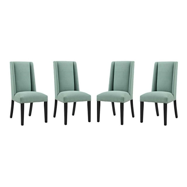 Modway Baron Dining Chair Fabric Set of 4 in Laguna