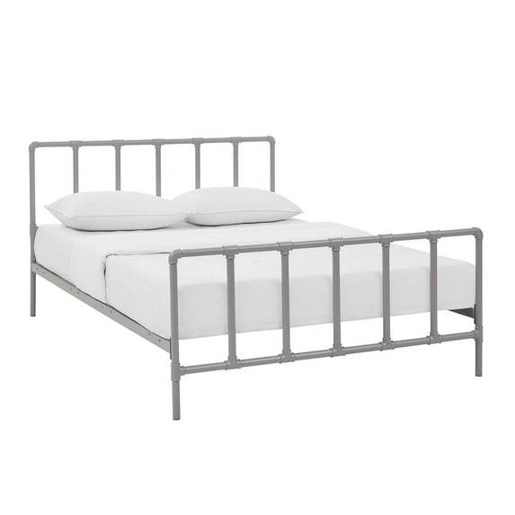 Dower Queen Stainless Steel Bed Gray
