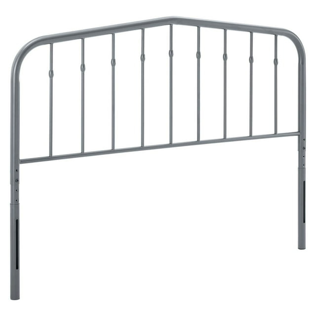 Modway Lennon Queen Metal Headboard in Gray