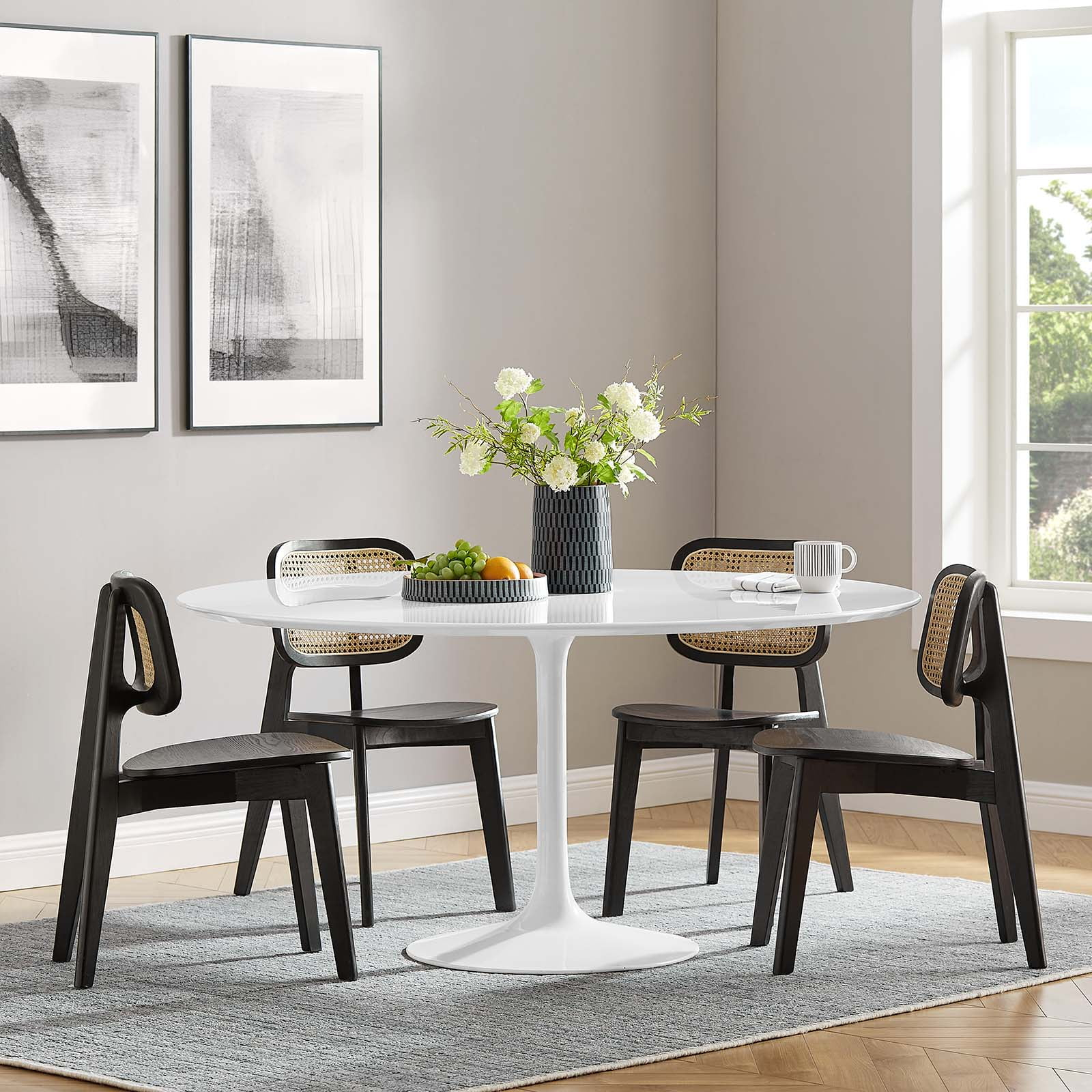 Modway Modway Lippa White Round Table  Dining Table