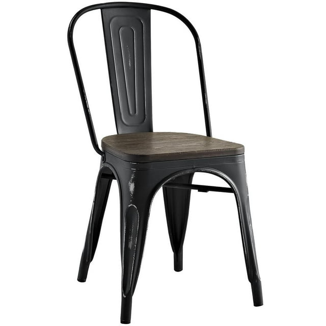 Modway Promenade Bamboo Side Chair in Black