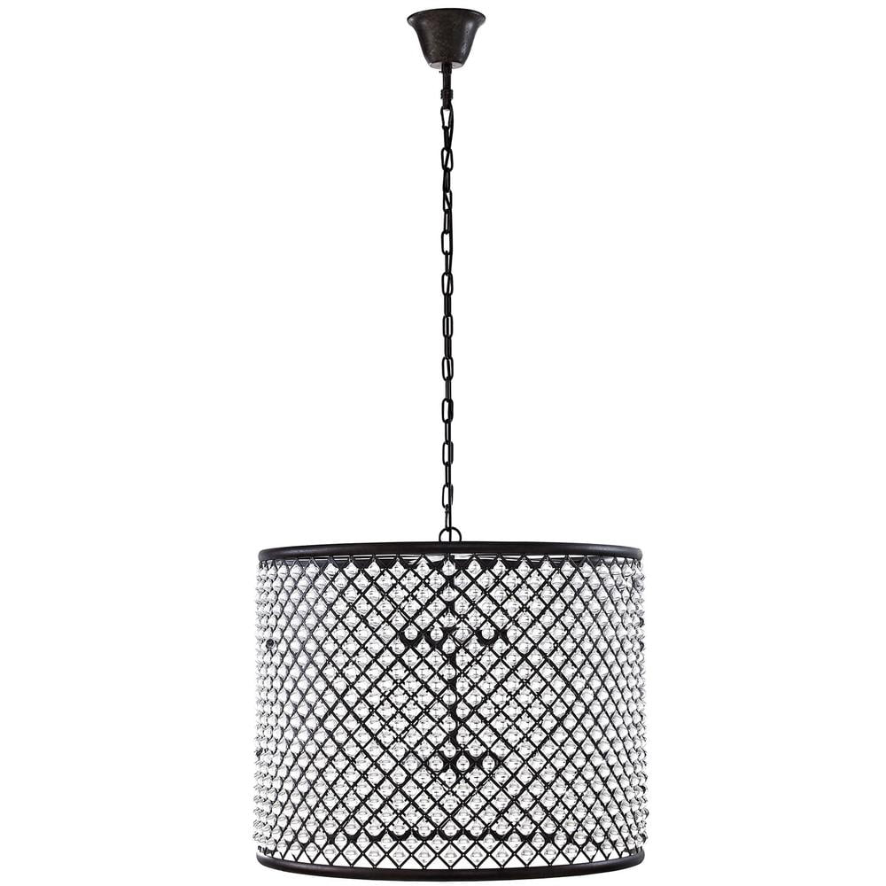 Modway Prosperity 27" 8 Light Drum Pendant in Brown