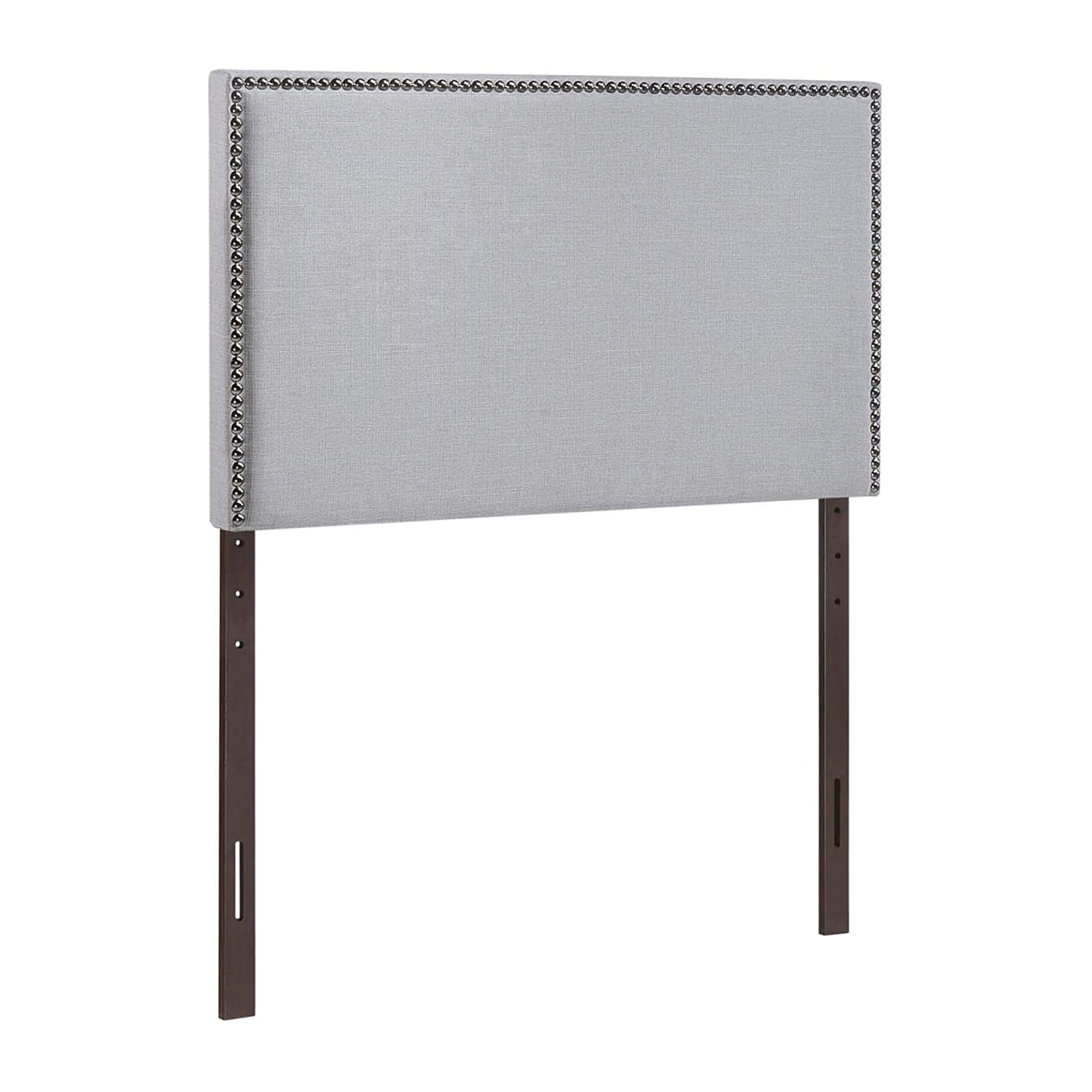 Region Sky Gray Twin Nailhead Upholstered Headboard