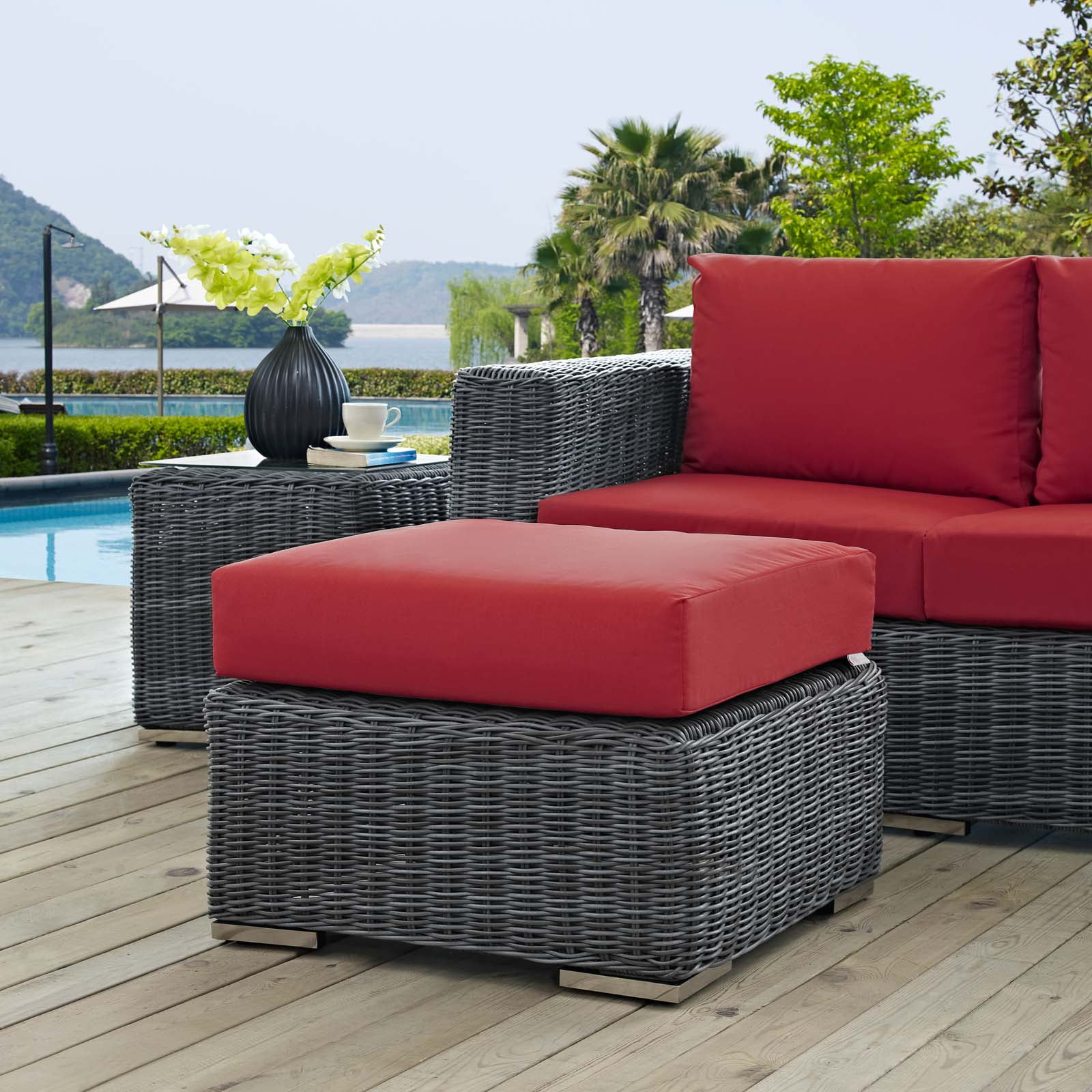 Modway Modrest Invite Outdoor Patio Ottoman