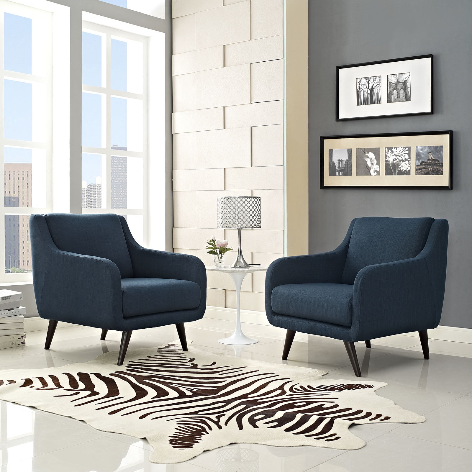 Modway Verve Armchairs Set of 2 in Azure