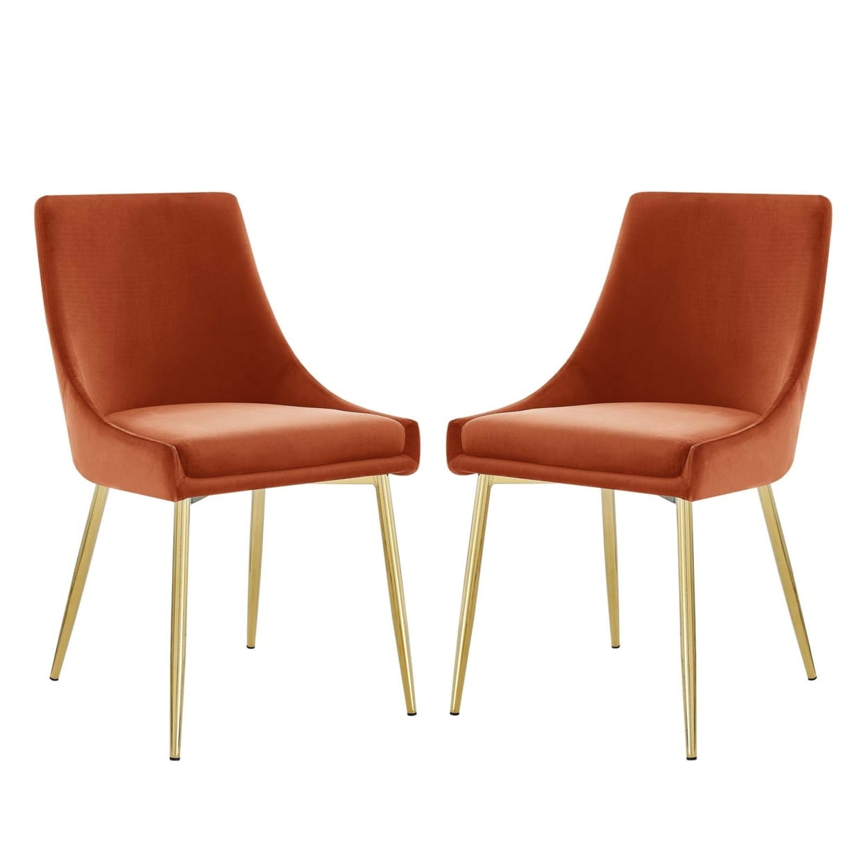 Modway Viscount Performance Velvet Dining Chairs - Set of 2