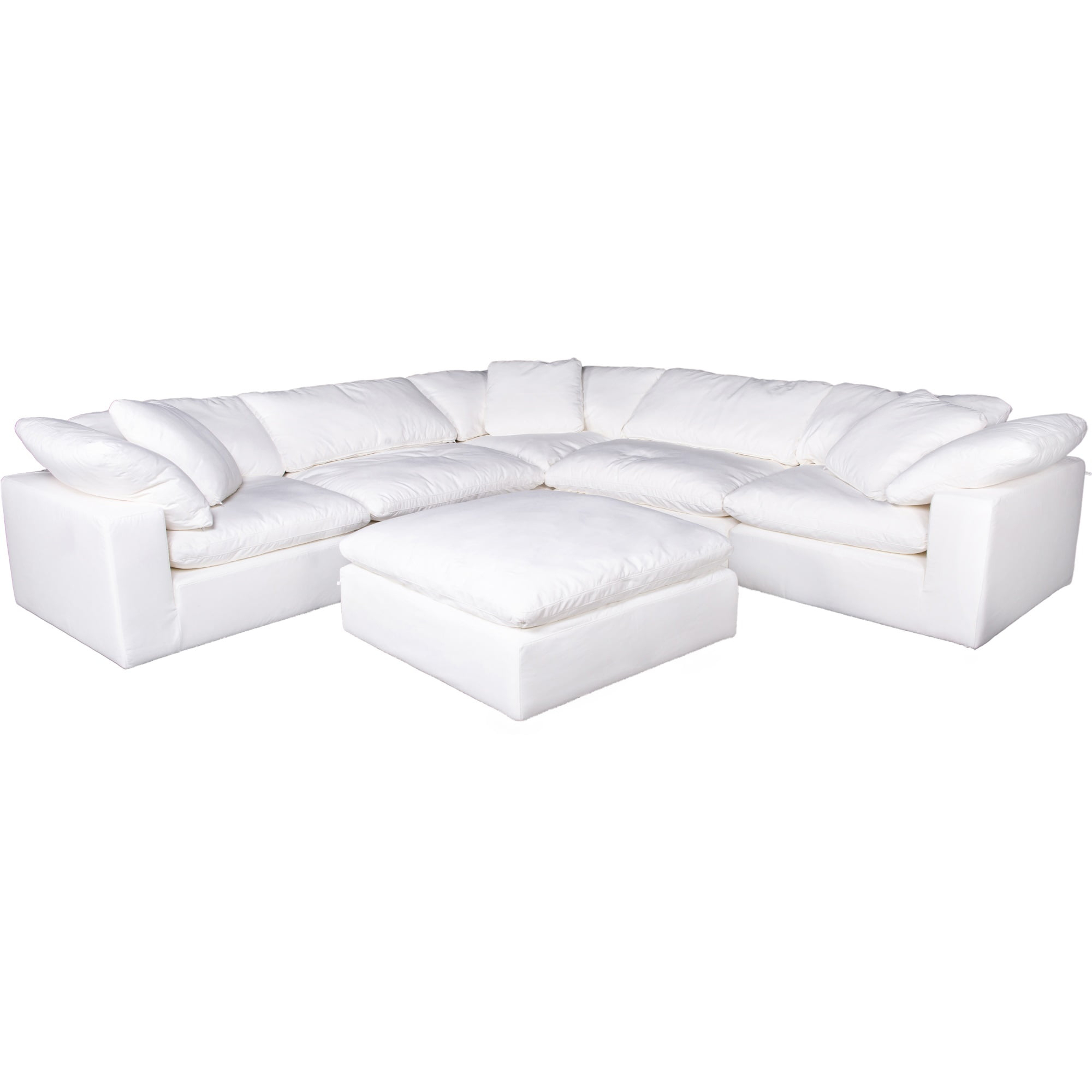 Moe's Home Clay Livesmart Fabric White Modular Sectional YJ-1003-05