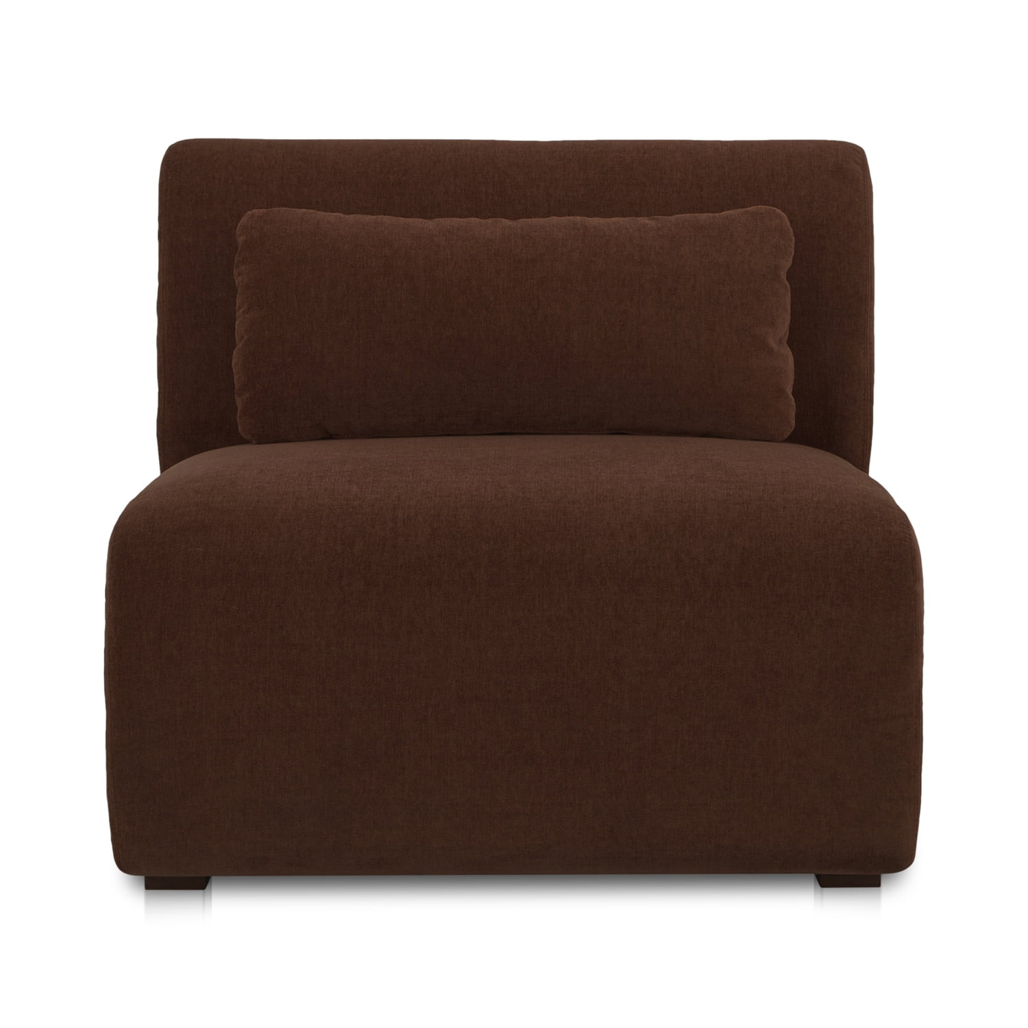 Moe's Home Collection Amelia Slipper Chair Chestnut Fabric Slipper Chairs