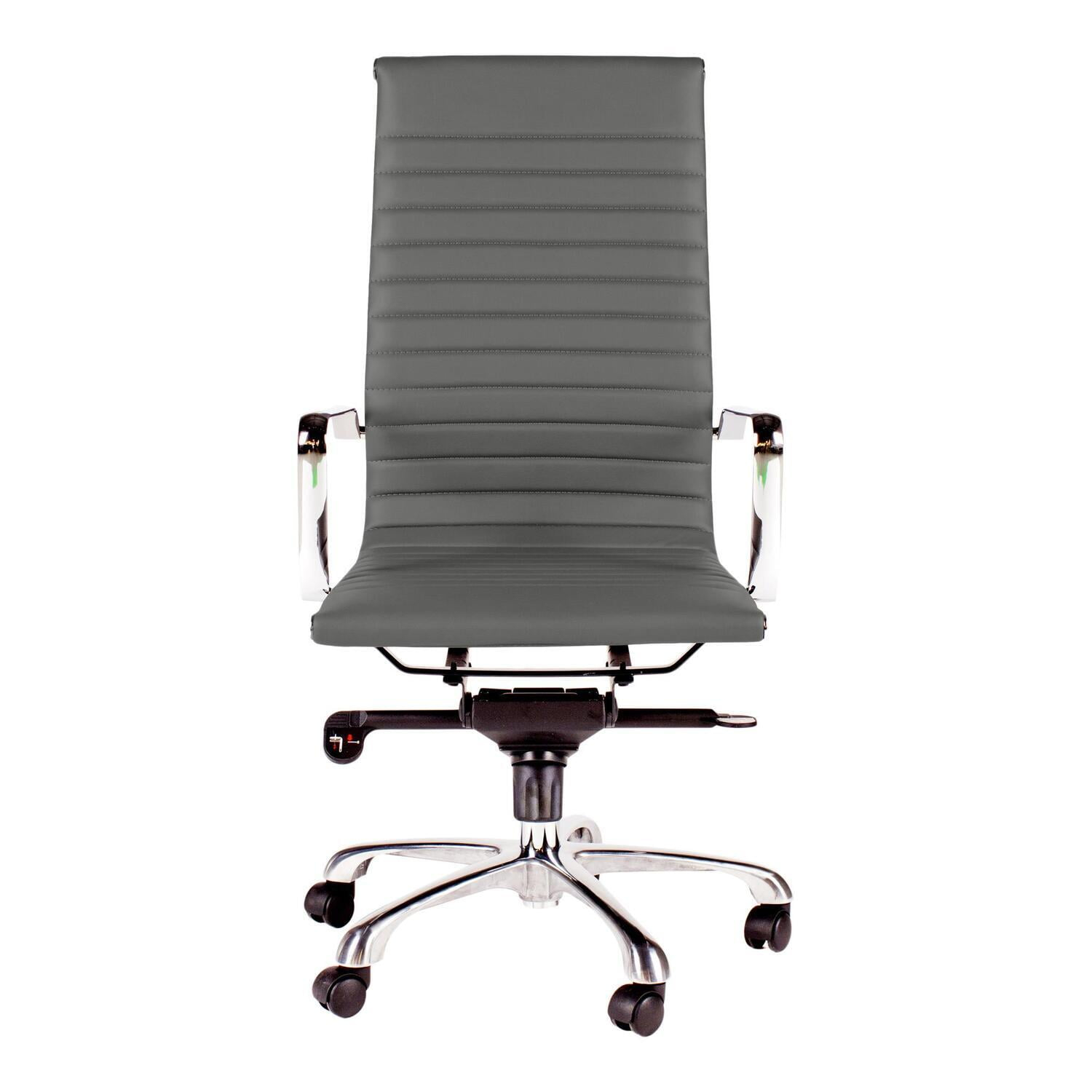 Moe's Home Collection Omega Office Chair High Back in Grey (Set of 2)