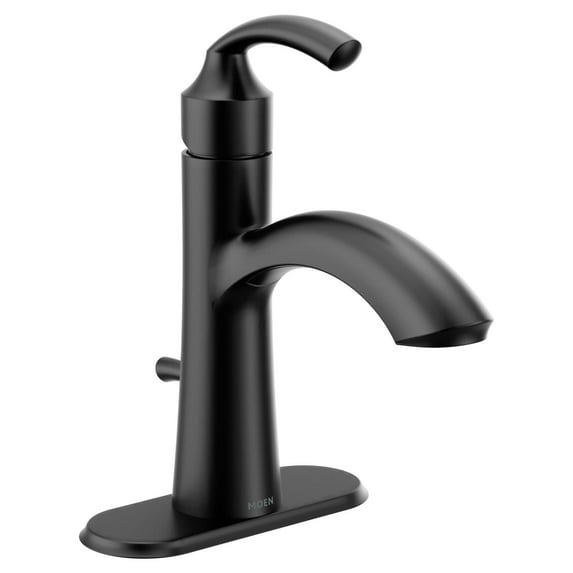 MOEN Glyde 1-Handle 1-Hole Bathroom Faucet with Drain Kit Included (Drain Included)