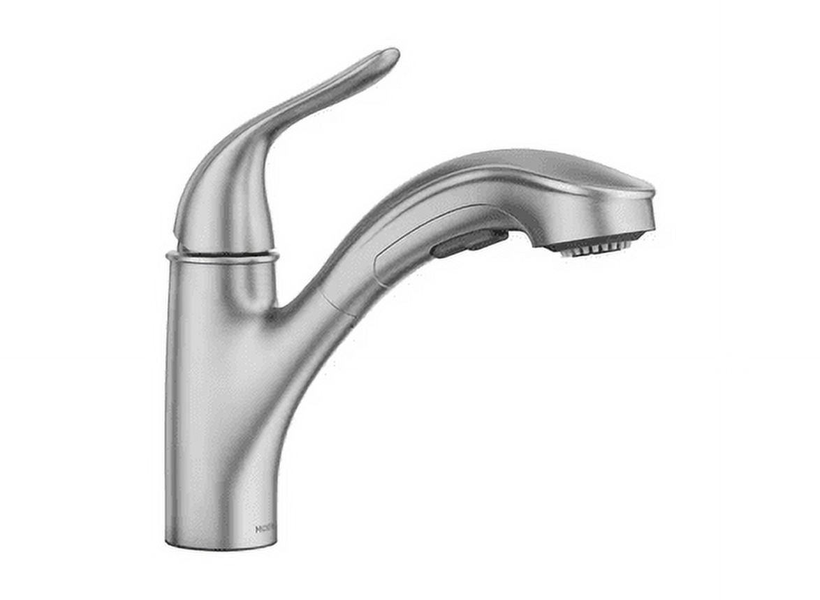 MOEN Brecklyn Single-Handle Pull-Out Sprayer Kitchen Faucet with Power Clean in Spot Resist Stainless