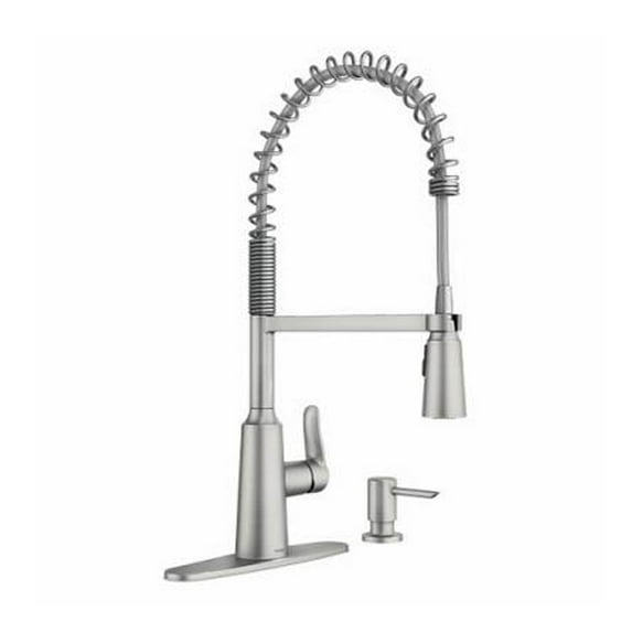 Edwyn 87807SRS One-Handle Pre-Rinse Spring Pulldown Kitchen Faucet