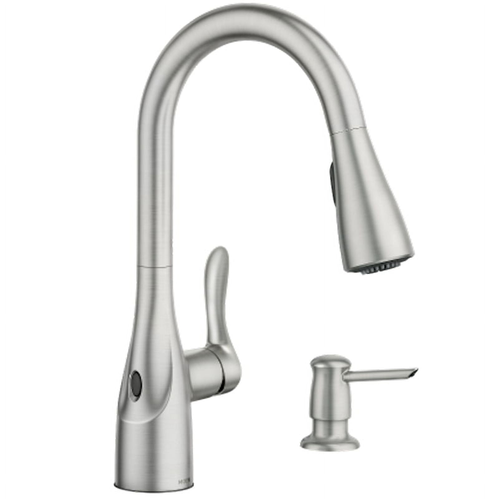 Moen Arlo One Handle Stainless Steel Motion Sensing Pull-Down Kitchen Faucet