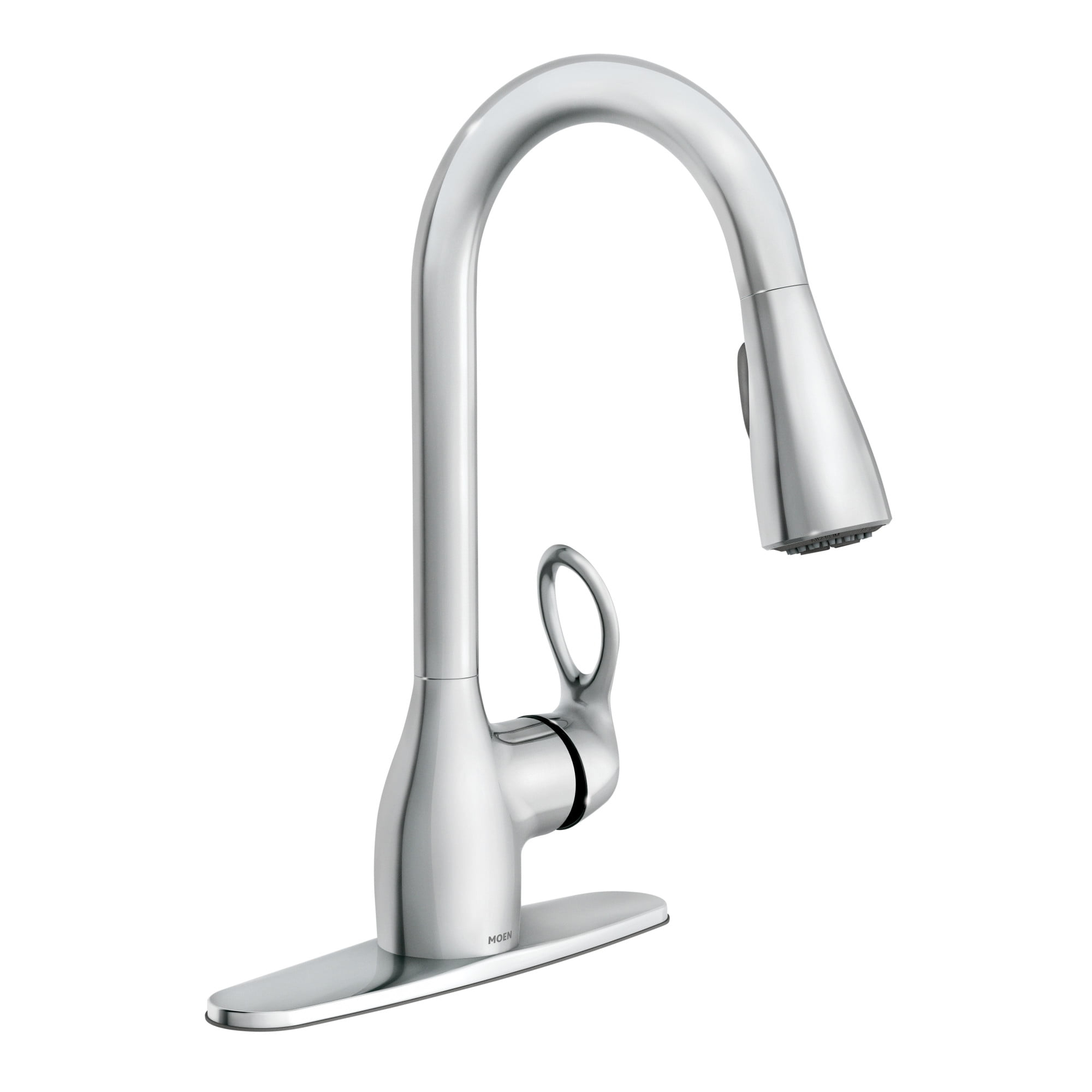 Moen CA87011 Kleo Single Handle, High Arc Kitchen Faucet, Pull-Down Spray, Chrome - Quantity 1