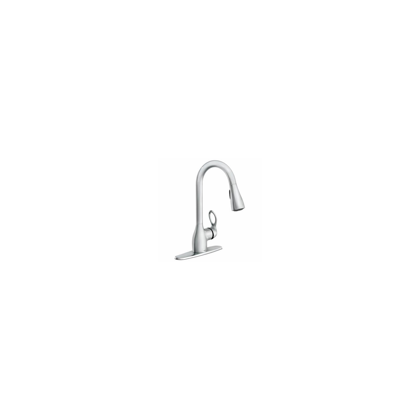 Moen CA87011 Kleo Single Handle, High Arc Kitchen Faucet, Pull-Down Spray, Chrome - Quantity 1