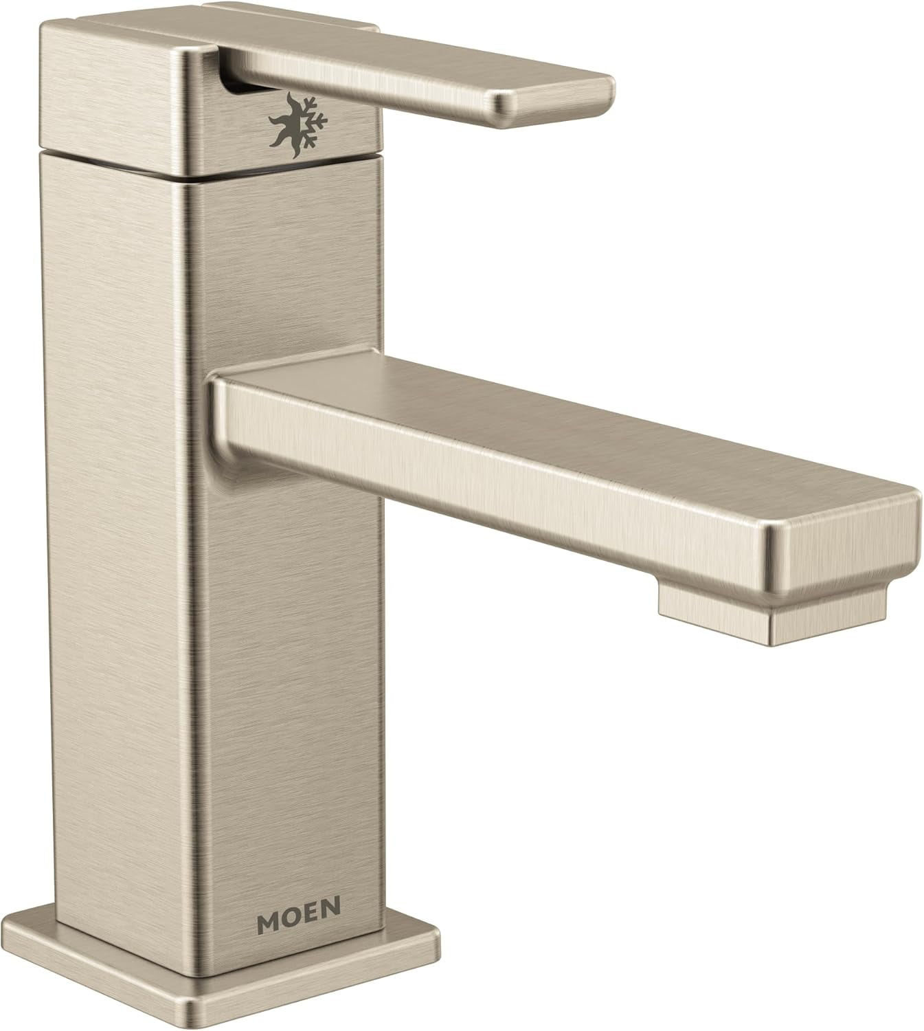 90 Degree Single Hole Bathroom Faucet with Drain Assembly