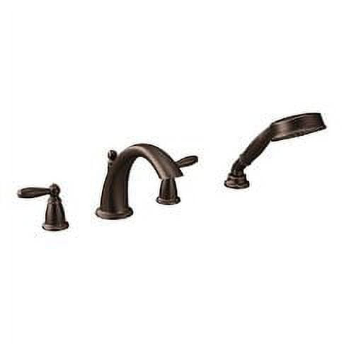 Brantford Double Handle Deck Mounted Roman Tub Faucet Trim with Handshower