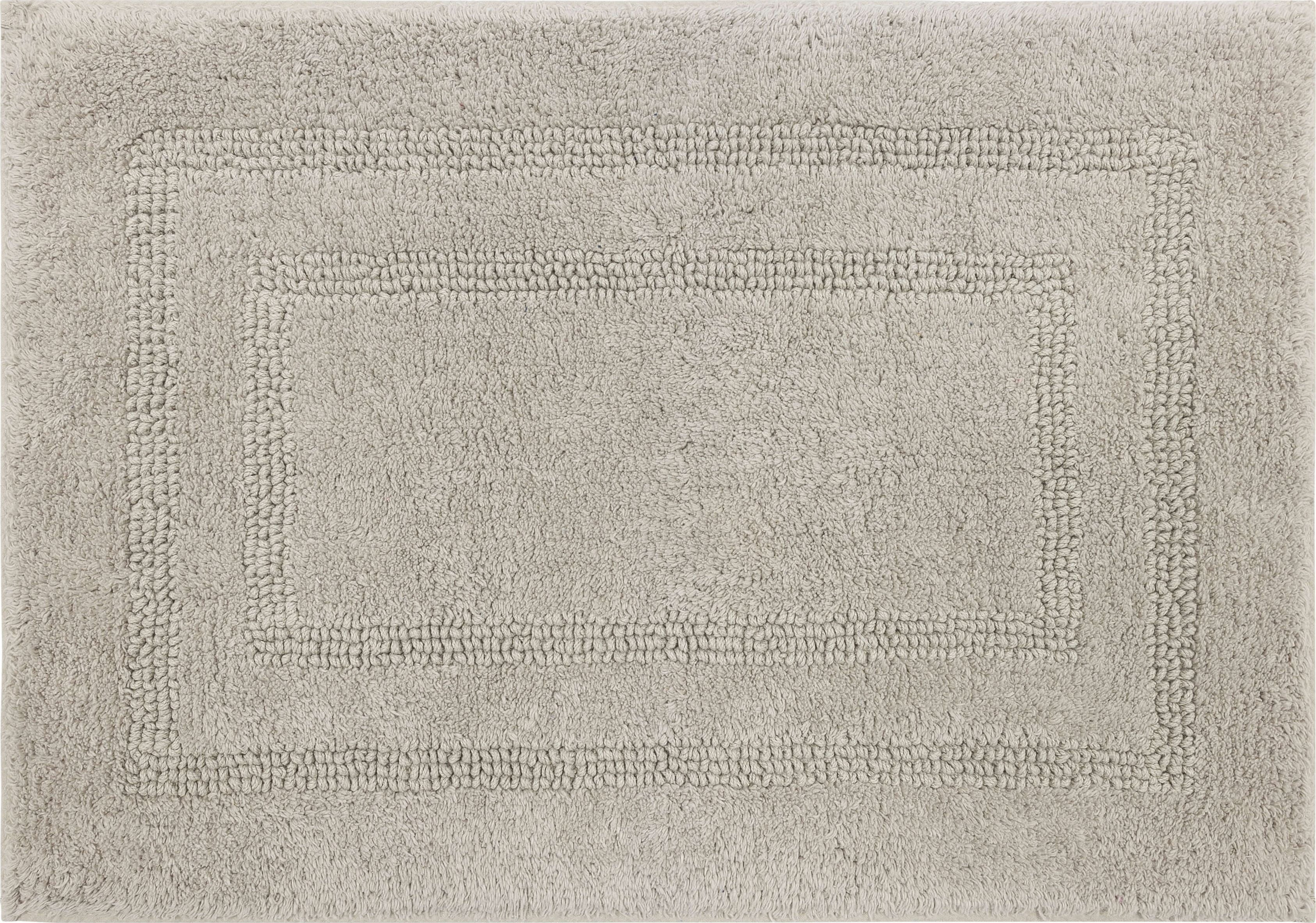 Mohawk Cotton Bath Mat Soft Absorbent Quick Dry Machine Washable Bathroom Mat, Silver, 27" x 45"