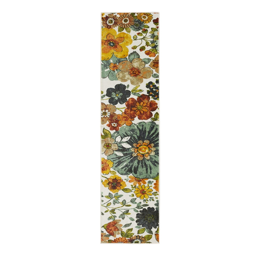 Mohawk Home Blossoms Printed Runner, Multi, 2' x 10'