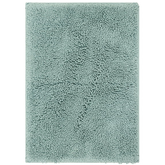 Mohawk Home Classic Cotton Plush Stain/Fade Resistant Non-Slip Washable Bath Mat, Glacier, 1' 9" X 2' 10"