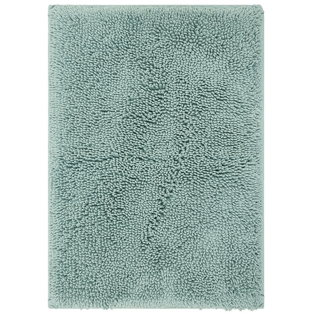 Mohawk Home Classic Cotton Plush Stain/Fade Resistant Non-Slip Washable Bath Mat, Glacier, 1' 9" X 2' 10"