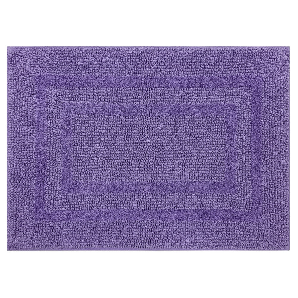 Mohawk Cotton Bath Mat Soft Absorbent Quick Dry Machine Washable Bathroom Mat, Grape, 17" x 24"