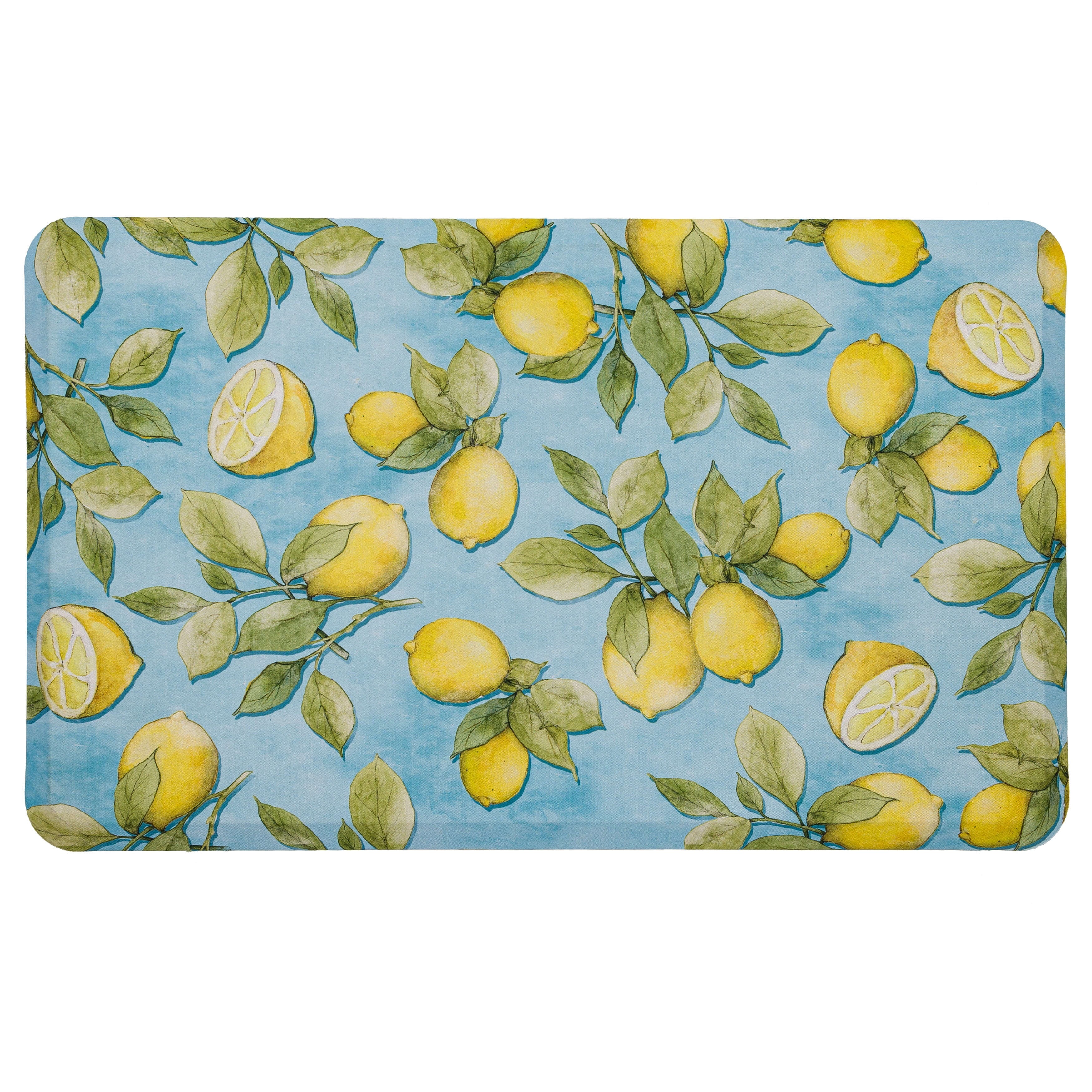 Mohawk Home Lemons All Over Slice Dri-Pro Deluxe Cushion Mat, Multi, 1' 8" x 3' 6"