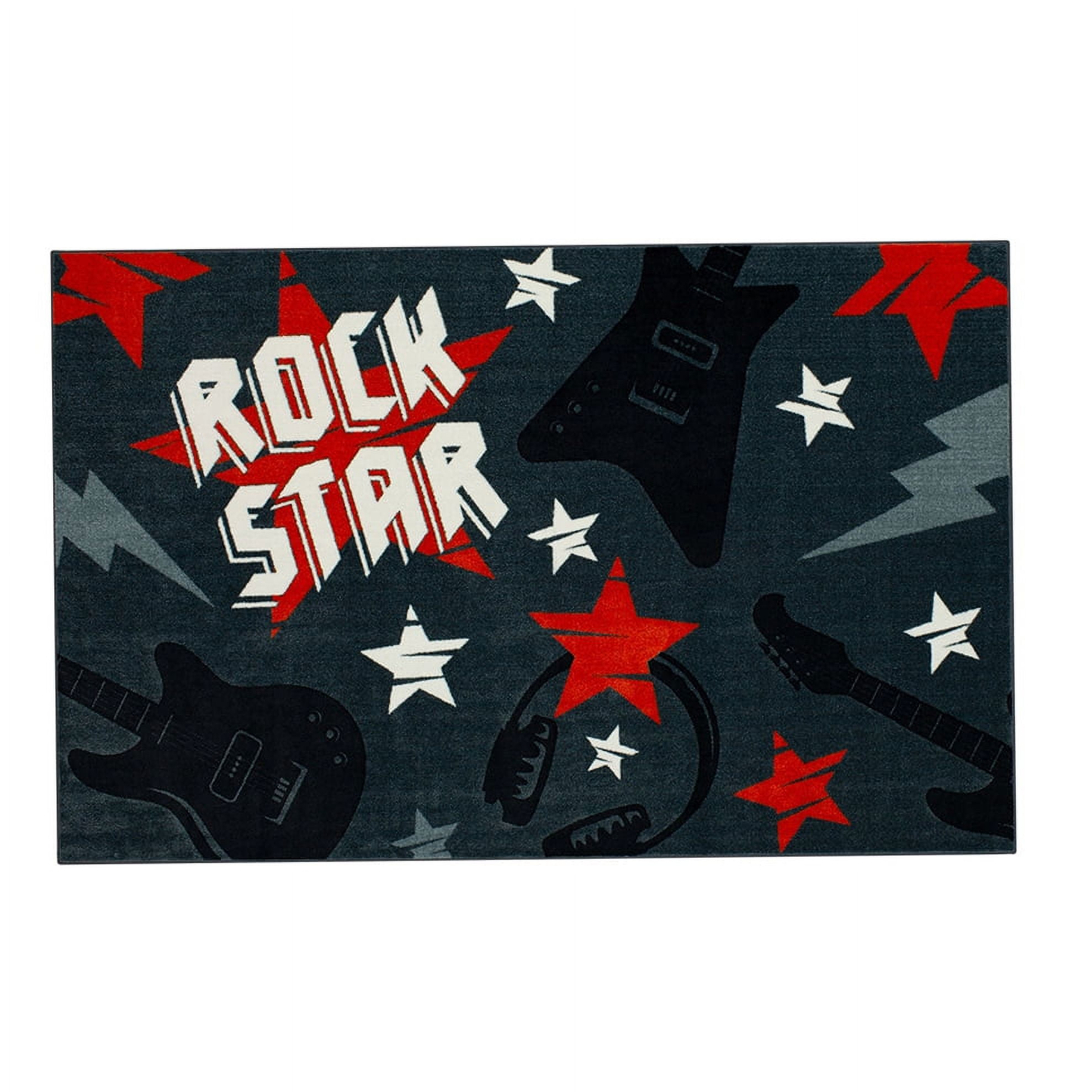 Mohawk Home Rock Star Printed Indoor Area Rug in Red, 5'x8'
