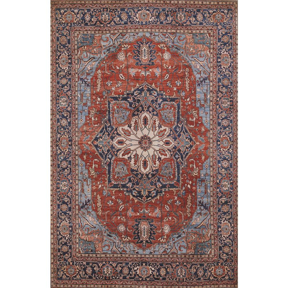 Momeni Traditional Rectangle Area Rug, Red, 7'6" X 9'6"