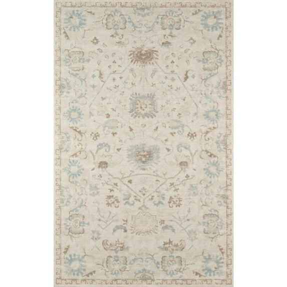 Momeni Anatolia Wool and Nylon Machine Made Beige Area Rug 7'9" X 9'10"