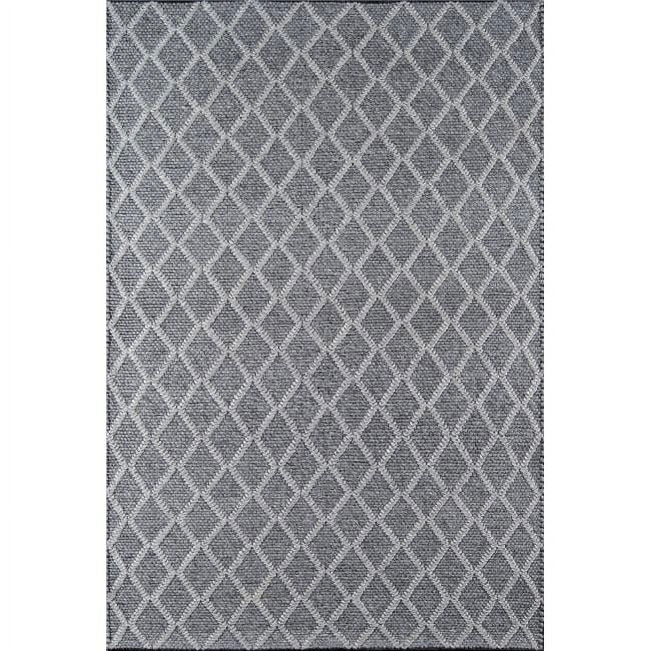 Momeni Andes Hand Woven Wool and Viscose Charcoal Runner 2'3" X 8'