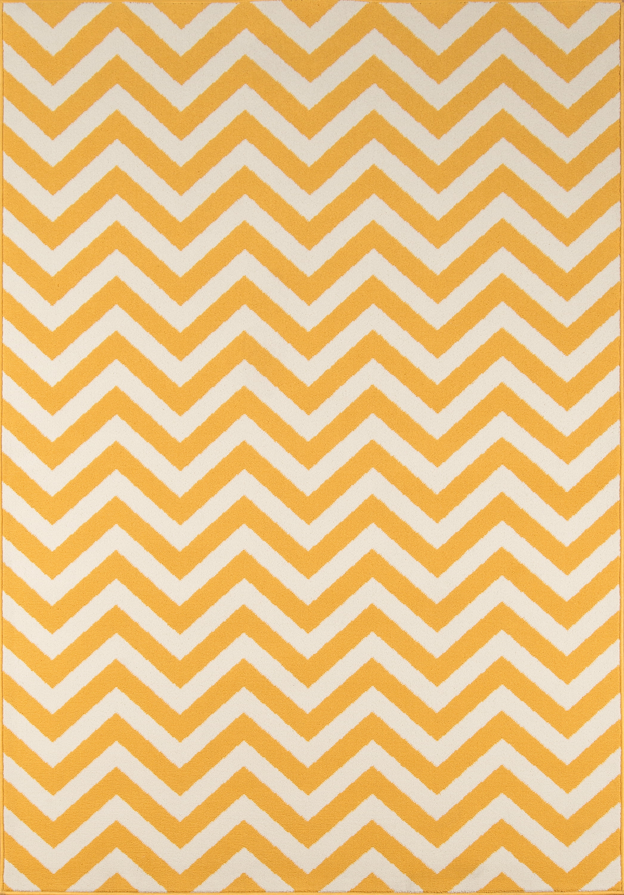 Transitional - Contemporary & Modern - Indoor & Outdoor - Striped Baja Egyptian Regional Machine Made Area Rug - Yellow - 1 ft. 8 in. x 3 ft. 7 in.