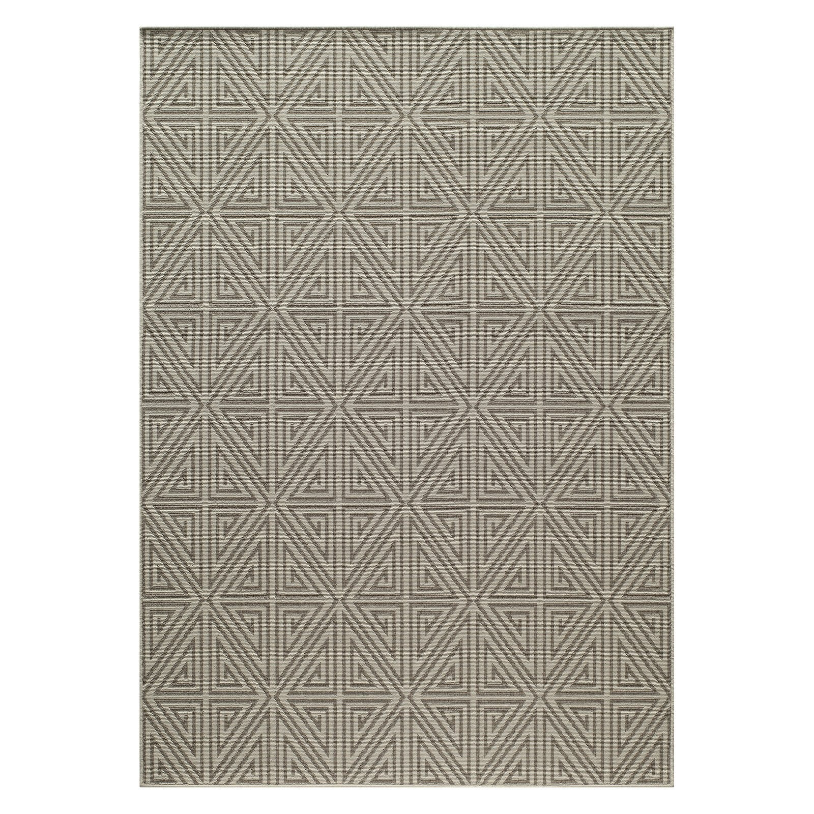 Momeni  Baja Diamonds Indoor Outdoor Rug Taupe 5'3" x 7'6" 5' x 8' Outdoor, Indoor Entryway, Patio Beige