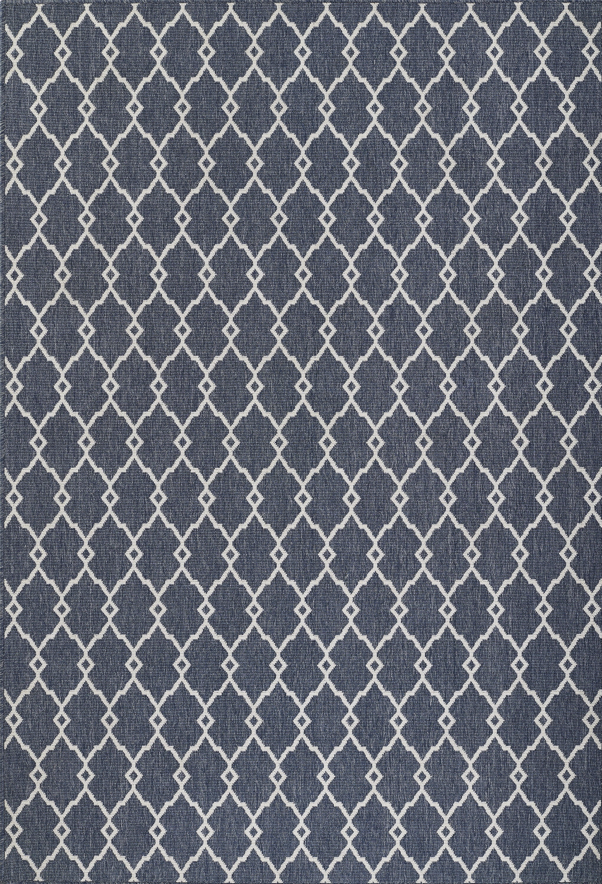 Momeni Baja Geometric Denim Indoor Outdoor Rug 6'7" X 9'6"