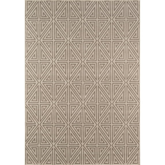 Momeni  Baja Diamonds Indoor Outdoor Rug Taupe 2'3" x 4'6" 2' x 3' Accent, Outdoor, Indoor Entryway, Kitchen, Patio Beige Rectangle